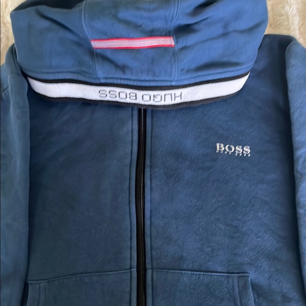 Hugo Boss Blue Zip-Up Jacket and Jogger Pants